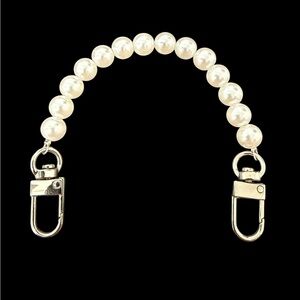 Strap Extender 8” Swivel Clasp Pearl & Silver Look (A731)